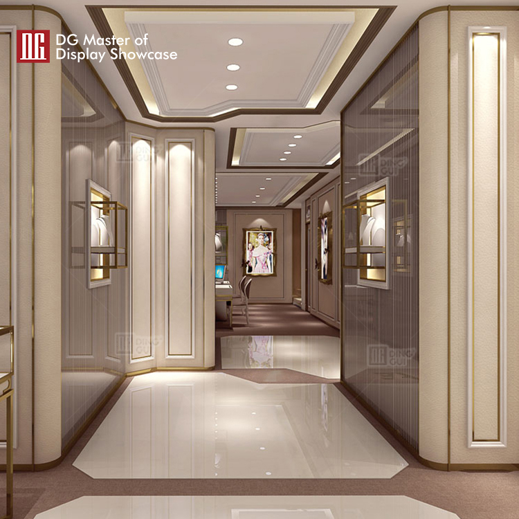 DG Showcase High end glass showcase standing glass showcase jewelry display stand jewelry display set earrings holder je 10