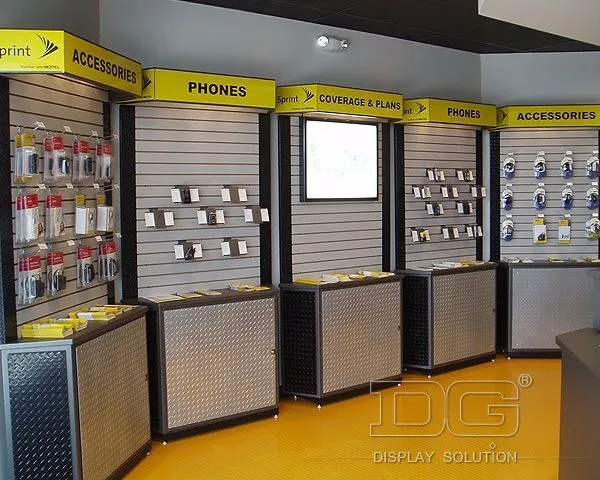 EL55 သစ်သားဆဲလ်ဖုန်းအရောင်းဆိုင် Display Racks ထုတ်လုပ်သူ | DG ဆရာကြီး 1