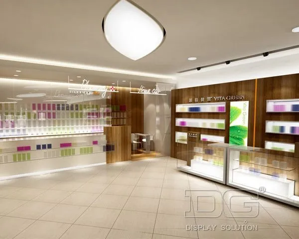 CM01 Glass Cosmetic Display Rack And Counter 1