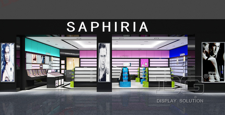 Wooden Cosmetic Display Showcase