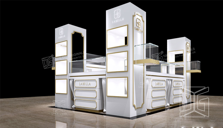  Bílé dřevěné kosmetické stojany