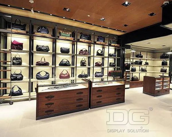 HB15 Antique Wooden Handbag Exhibition Furniture 1