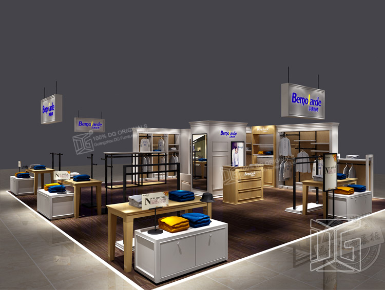  Luxusný drevený stánok s oblečením pre mužov