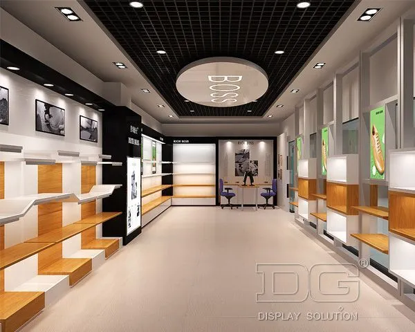 FT36 Luxury Fashion Wood Shoe Rack Display 1