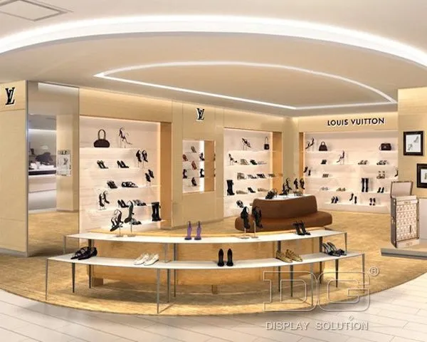 FT32 Wall Mount Wooden Shoe Display Shelving 1