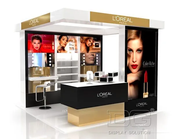 CM47 Wall Mount Black Luxury Cosmetic Shelves 1