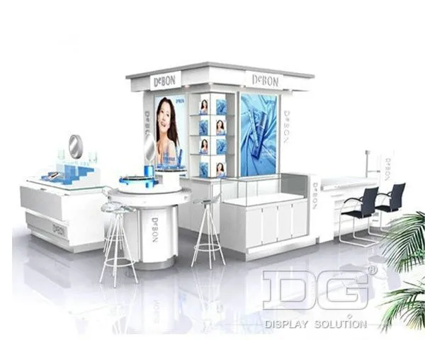 CM57 Λευκοί Στρογγυλοί Παγκάκια Εμπορευμάτων Καλλυντικών 1