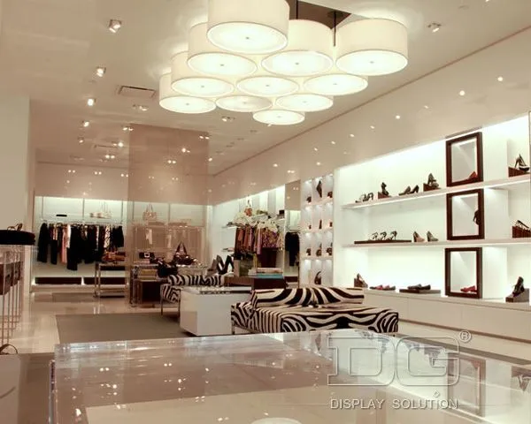 GR36 White High End Clothing Display Cabinets 1