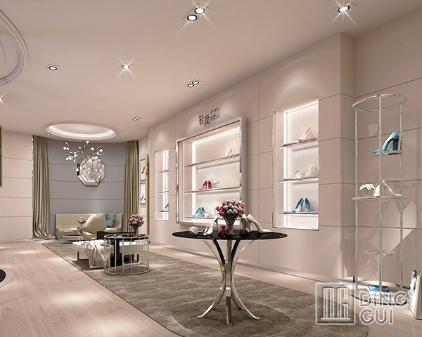 SH01 Modern High End Luxury Shoe Store Display Showcase Furniture 1