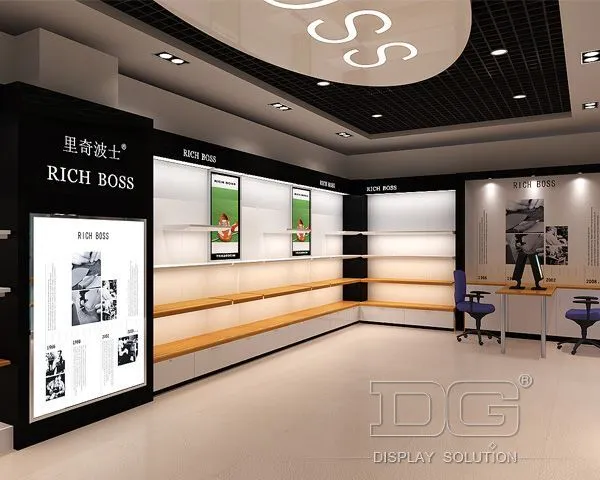 FT01 Estante de exhibición de zapatos de madera de alta gama 1