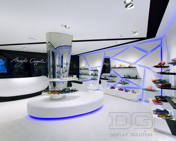 FT12 Ξύλινη ανδρική παπουτσοθήκη καταστήματος υψηλής ποιότητας 1