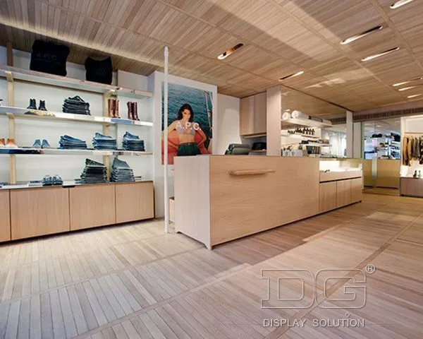 GR61 Wall Mount Wooden Clothes Display 1