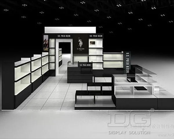 GR35 Μαύρες Ξύλινες Μονάδες Προβολής Καταστήματος Ρούχων 1