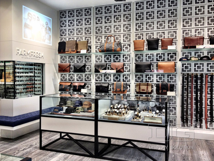  Ξύλινος πάγκος μπουτίκ από γυαλί Temper Glass