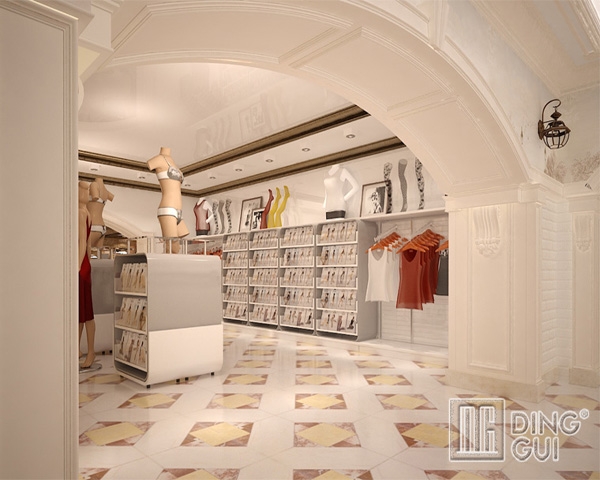 Custom retail clothing wall display with custom services Manufacturer | DG Display Showcase 4