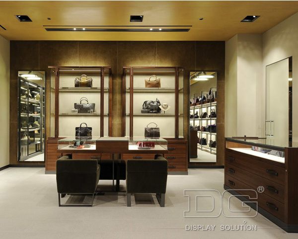high end glass display cabinet for bags for handbags | DG Display Showcase 5