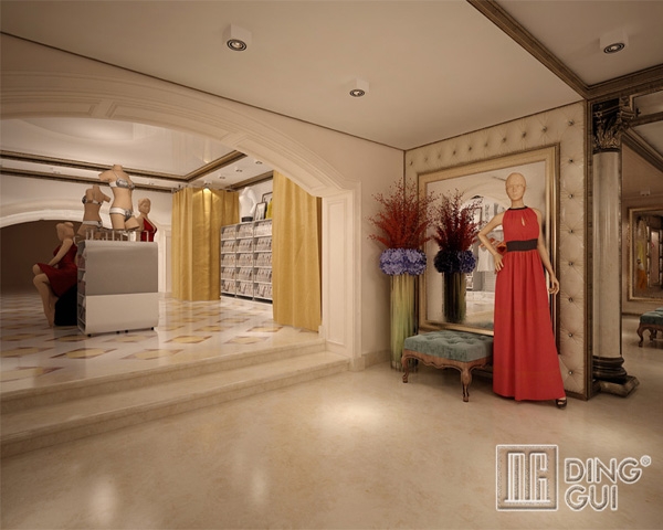 Custom retail clothing wall display with custom services Manufacturer | DG Display Showcase 5