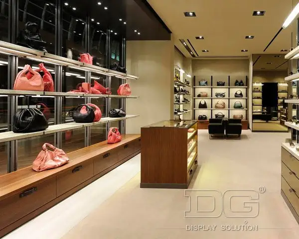 high end glass display cabinet for bags for handbags | DG Display Showcase 2