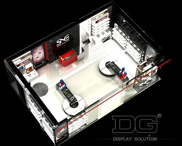 Custom shoe showcase modern design  Manufacturer | DG Display Showcase 4