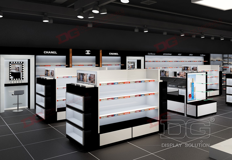 Fashion New Design Cosmetic Display Cabinet And Showcase