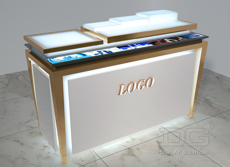 New Design Modern Wood Cosmetic Shop Counter Design
