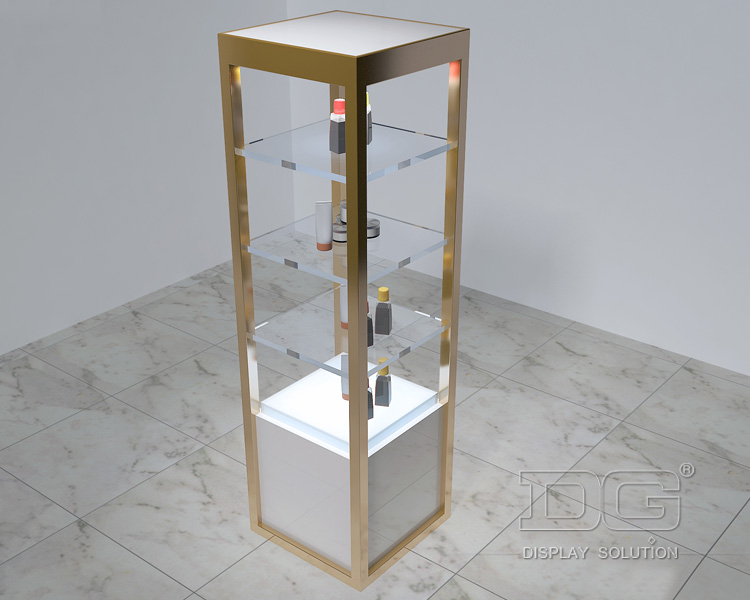 Modern Wood Cosmetic Shop Counter Design