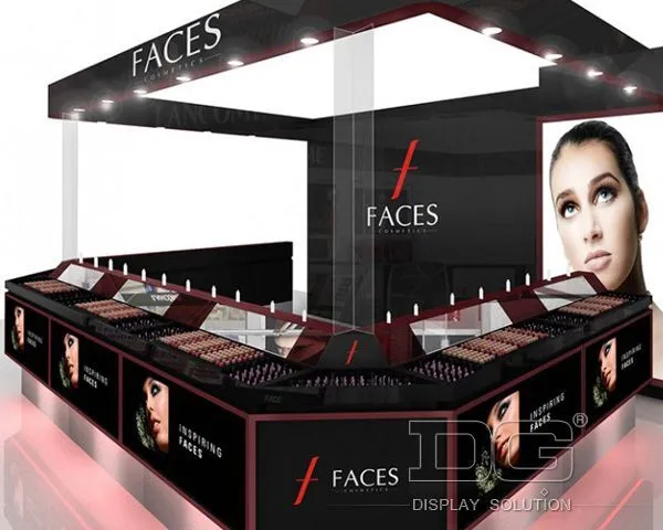 CM54 High End Shopping Mall Black Cosmetic Kiosk 1