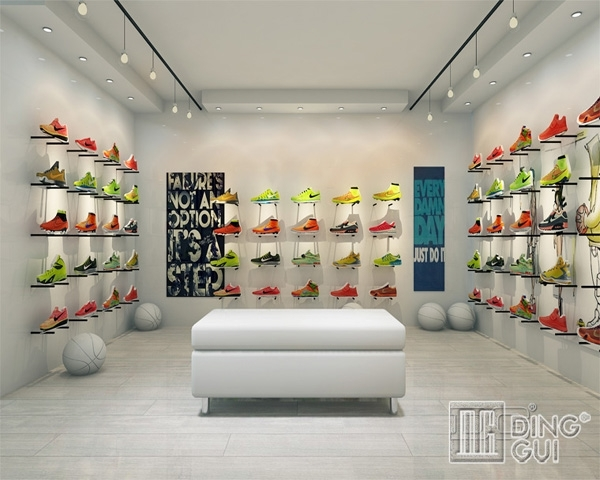 FT77 Marvelous commercial retail wall mounted shoe racks for sale 1