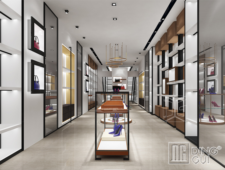 FT72 Νεότερο εμπορικό ντουλάπι παπουτσιών με καθρέφτη 5