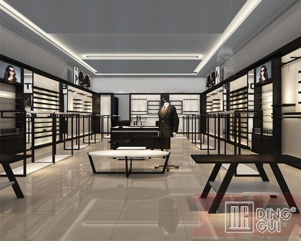 GR168 Commercial retail menswear garment shop interior design 1