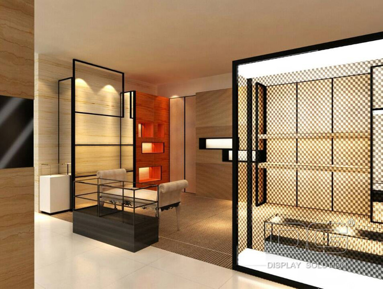 High End Wood Metal Handbag Store Furniture
