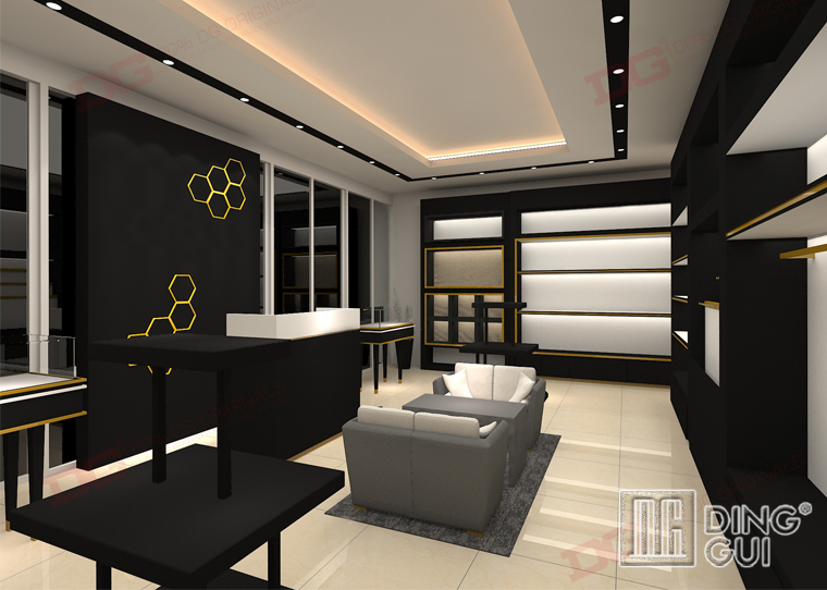 HB43 Amazing design wholesale corner glass bag display cabinet 6