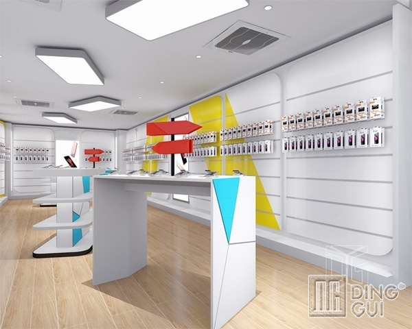 EL75 Naka-istilong disenyo ng counter ng tindahan para sa dekorasyon ng tindahan ng mobile phone 1