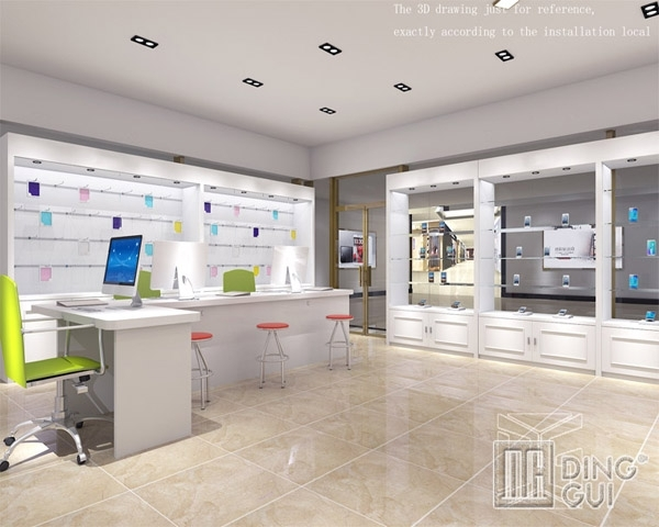 EL78 Glasbutik, mobiltelefonbutik, indretningsdesign med udstillingsvindue 1