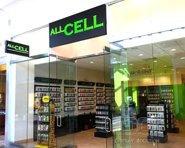 EL66 Fashion Orange Mobile Phone Shop Design 1