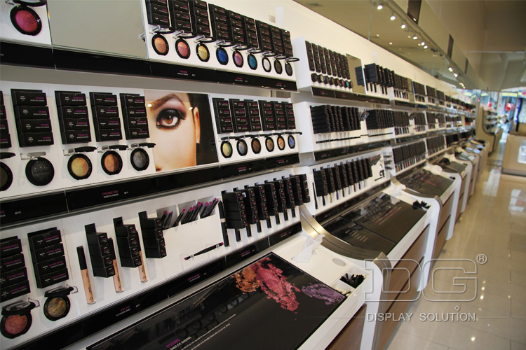 Wooden Glass Cosmetic Display