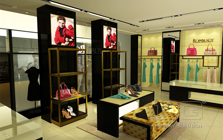 Fashion Wood Ladies Shop Decoration Design
