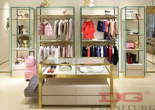 GR99 Garment Display Glass Rack And Cabinets 1