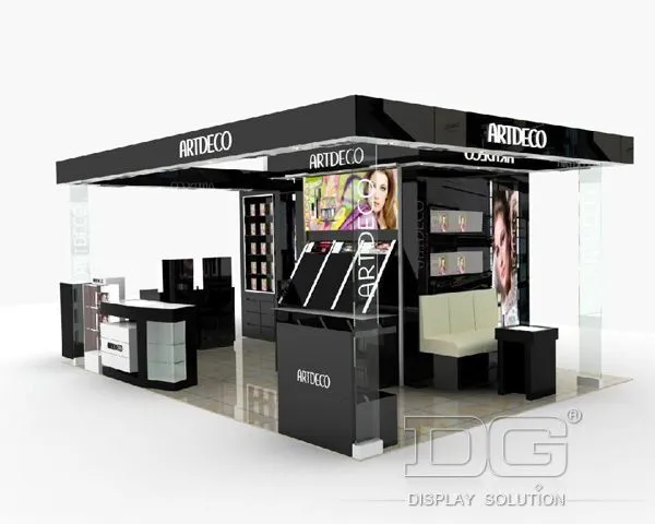 CM56 Μαύρη γυαλιστερή ξύλινη βιτρίνα καλλυντικών 1