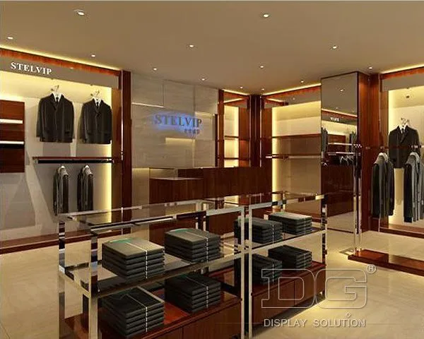 GR32 White Wooden Designer Retail Clothing Display Furniture 1