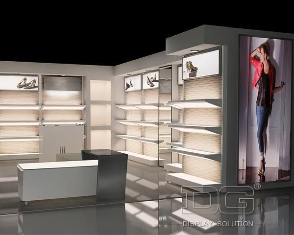 FT22 Ξύλινη ψηλή βάση εμφάνισης παπουτσιών μόδας 1