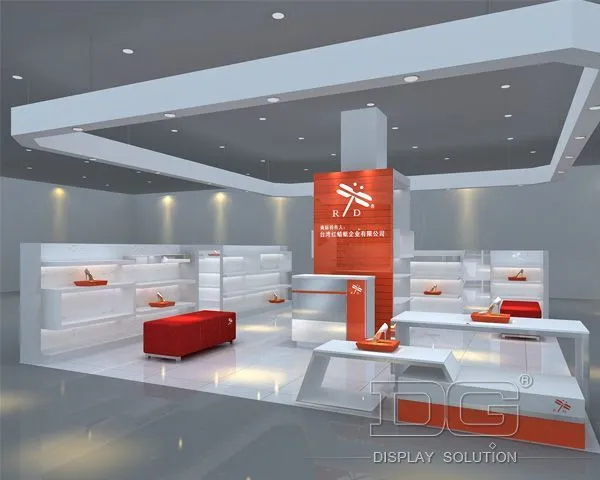 FT35 Ξύλινη βάση επίδειξης παπουτσιών για εμπορικό κέντρο 1