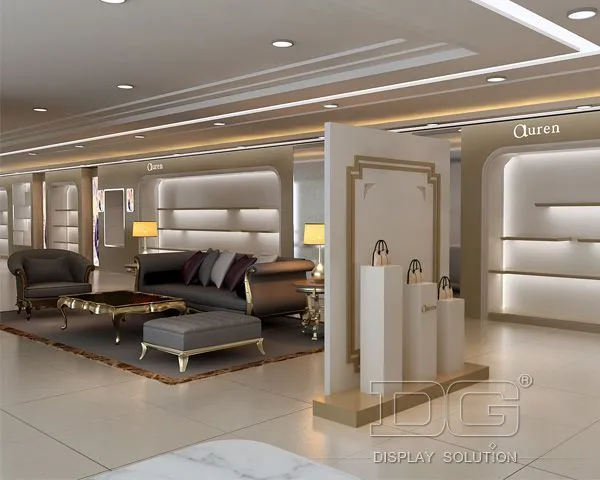 FT24 Dřevěný stojan na boty pro maloobchodní prodejnu 1