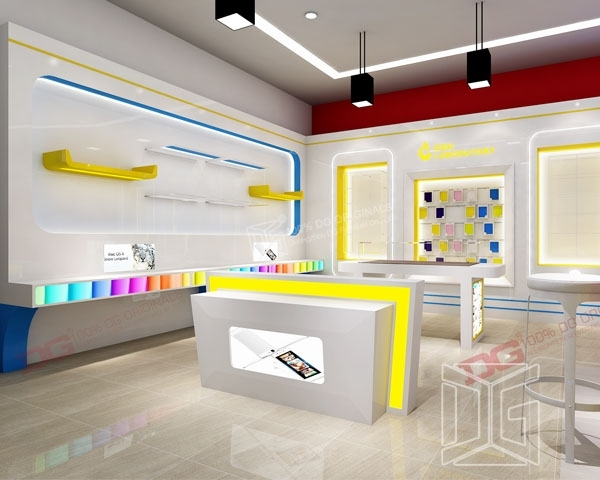 EL30 Fashion Glass Wood Phone Display Unit 1