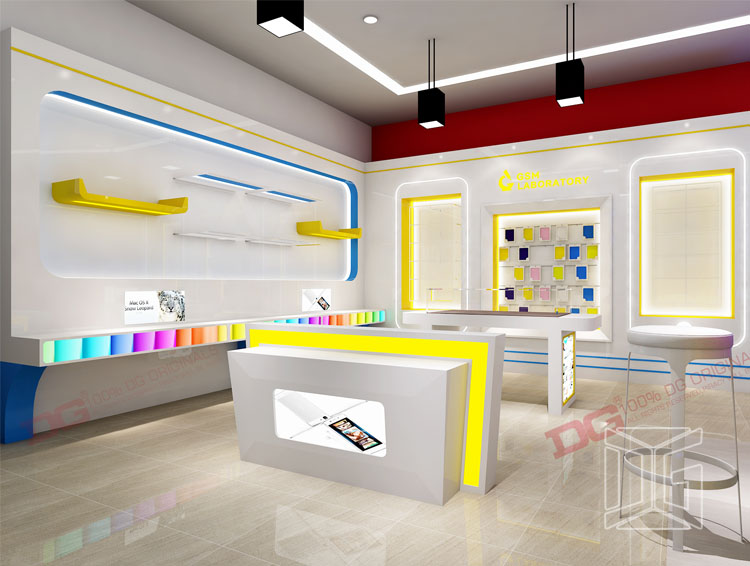  Moderigtigt telefondisplay i træ i glas