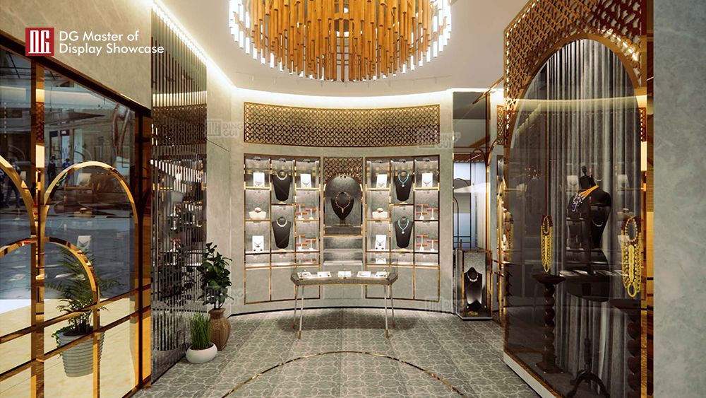 Specialdesignat utställningsprojekt för exklusiva lyxsmycken i Dubai 5