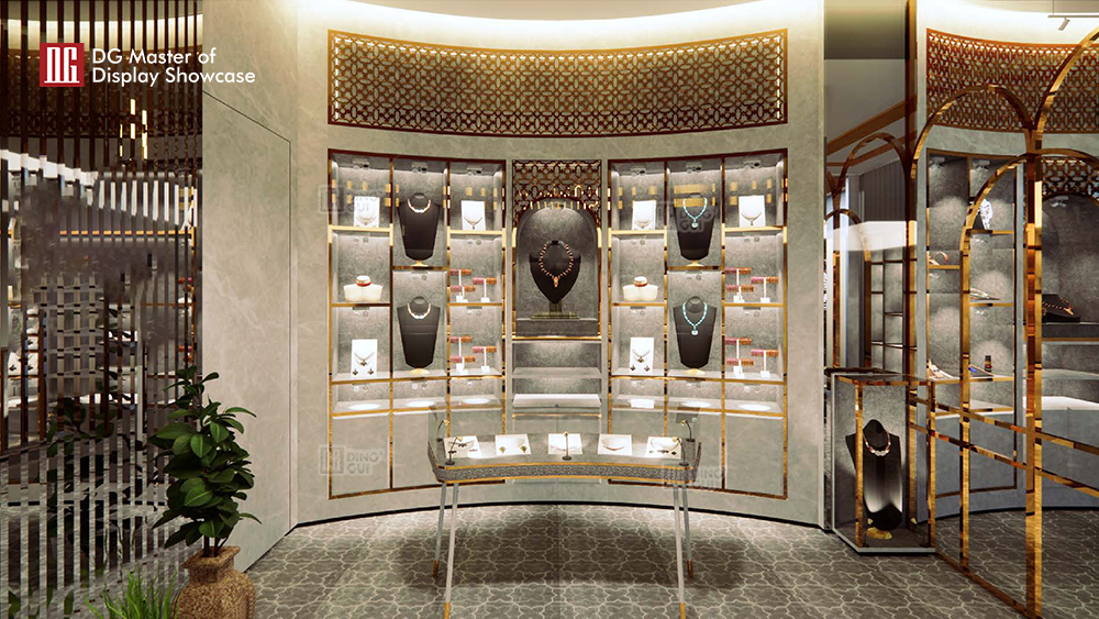 Specialdesignat utställningsprojekt för exklusiva lyxsmycken i Dubai 6