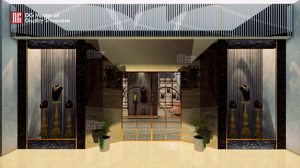 Specialdesignat utställningsprojekt för exklusiva lyxsmycken i Dubai 3