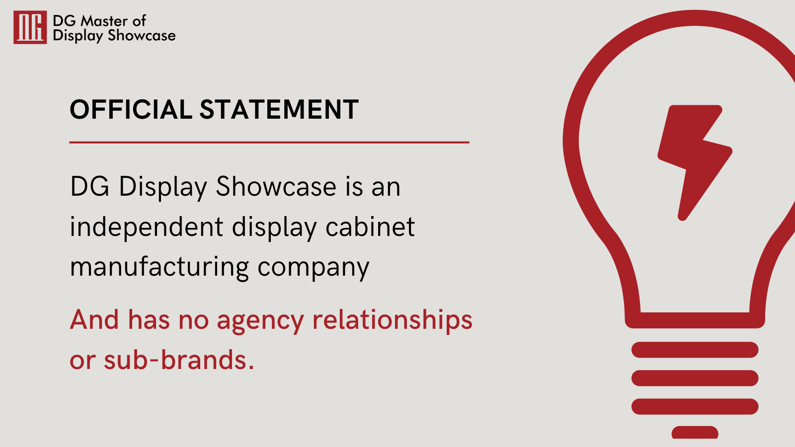 DG Display Showcase Statement: Safeguarding Against False Advertising, Protecting Customer Rights 1