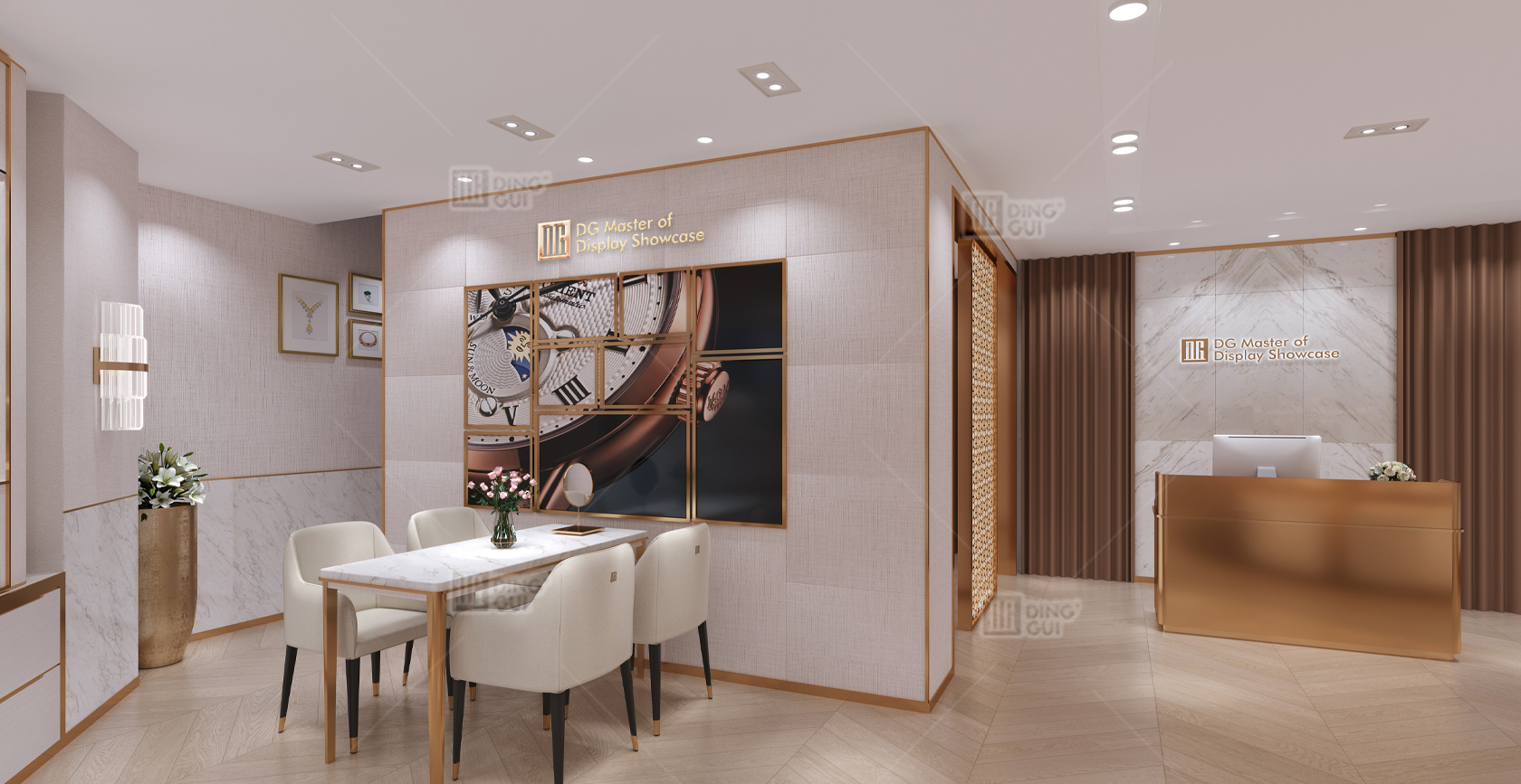 High-end jewelry chain brand collection store display project In Bahrain 2